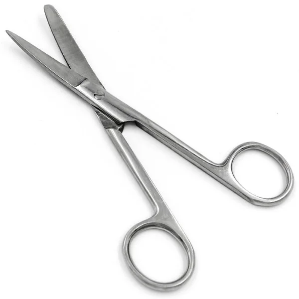 PI-02-1151. Ножиці операційні зігнуті з одним гострим, 125 мм. PARADISE